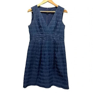 Nanette Lepore Navy Blue Vertical Lined‎ Dress with Pockets Size 4